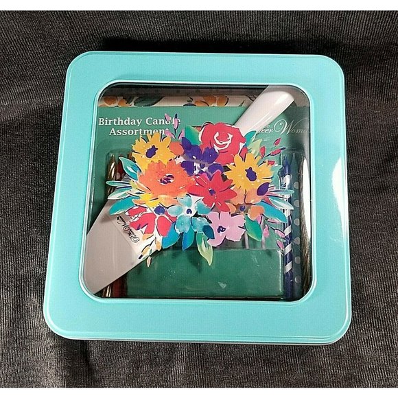 Pioneer Woman Tin napkins cake candles & server - Picture 2 of 8